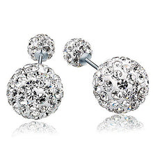 Double Side Earrings For Women Jewelry Crystal Ball Simulated Pearl Jewelry Trendy Stud Earrings EF8