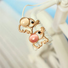 Lovely Cute Women Lady Baby Elephant Opal stud earrings Statement earrings for party EF8