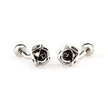 Red Purple Blue Silver Gold Green Rose Flower Cufflink Cuff Link EF8