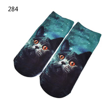 Girls 3D Print Animal Cat Dog P a Women Socks Casual Cartoon Socks Low Cut Ankle Socks 10 Pattern EF8