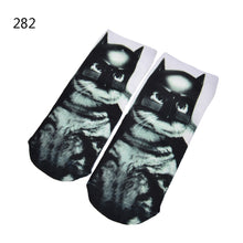 Girls 3D Print Animal Cat Dog P a Women Socks Casual Cartoon Socks Low Cut Ankle Socks 10 Pattern EF8