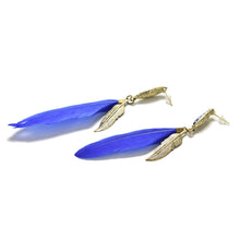 Leaf Feather Drop Earrings Vintage Crystal Bronze Leaf Long Earrings EF8