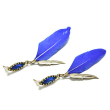 Leaf Feather Drop Earrings Vintage Crystal Bronze Leaf Long Earrings EF8