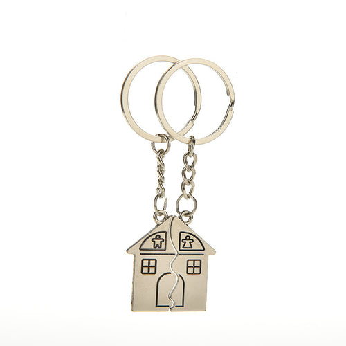 Key Chains Romantic House Keychain Personalized Souvenirs Lanyard Keyring Valentine's Day Love Key Fob Gift EF8