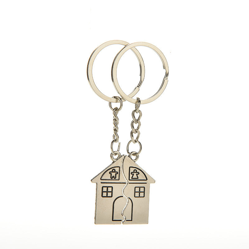 Key Chains Romantic House Keychain Personalized Souvenirs Lanyard Keyring Valentine's Day Love Key Fob Gift EF8