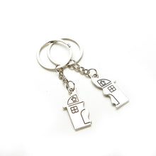 Key Chains Romantic House Keychain Personalized Souvenirs Lanyard Keyring Valentine's Day Love Key Fob Gift EF8