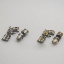 Punk Cool Retro 3D Revolver Shape Earring Bullet Gun Shape Ear Stud Earrings Earlets EF8