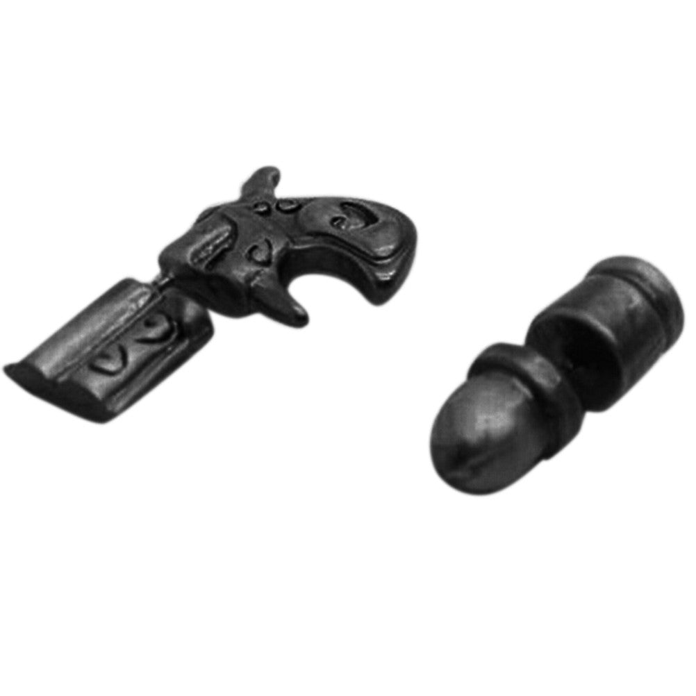 Punk Cool Retro 3D Revolver Shape Earring Bullet Gun Shape Ear Stud Earrings Earlets EF8