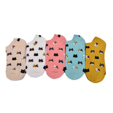 s Women Funny Socks Casual Boat Low Cut Style C y Color Funny Cute Cats Faces Short Ankle Socks Crew  EF8