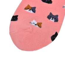 s Women Funny Socks Casual Boat Low Cut Style C y Color Funny Cute Cats Faces Short Ankle Socks Crew  EF8