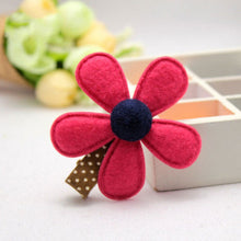 Headwear Girl Hairclip Mini Cloth Flower Hair Clip Children Hairpins DIY Baby Girl Accessories 5 Colors EF8