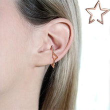 s Punk Ear Cuff Wrap Five Pointed Star Clip On Earring Non Piercing EF8