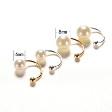 s Sweet Exquisite Double Imitation Peals Ear Cuffs Ear Clamp Ear Clip Earrings for Women Girls Bijoux Gifts EF8