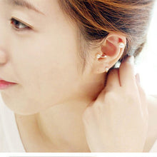 s Sweet Exquisite Double Imitation Peals Ear Cuffs Ear Clamp Ear Clip Earrings for Women Girls Bijoux Gifts EF8