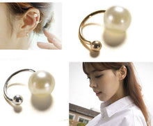 s Sweet Exquisite Double Imitation Peals Ear Cuffs Ear Clamp Ear Clip Earrings for Women Girls Bijoux Gifts EF8
