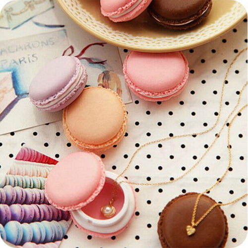 s c y Jewelry storage box Mini macaron case for Necklace Earring jewelry organizer Gifts For Girls Table decoration EF8