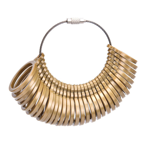 32 Pcs Measure Gauge Set Ring Sizer Finger Sizing Jeweler Jewelry Size Tool Gold color EF8