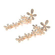 jewelry drop snowflake earring Full crystal stone dangle earring long drop earrings for women EF8
