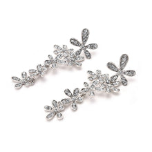jewelry drop snowflake earring Full crystal stone dangle earring long drop earrings for women EF8