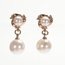 imitation pearl earrings women double created simulated pearl ear stud earrings for women  EF8