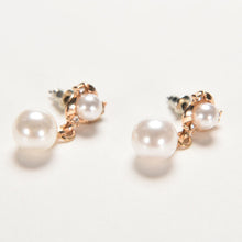imitation pearl earrings women double created simulated pearl ear stud earrings for women  EF8