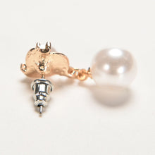 imitation pearl earrings women double created simulated pearl ear stud earrings for women  EF8