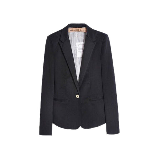 Casual Slim Solid Women Suit Blazer Women C y Color Jacket Coat Single Button Work Suit Outwear With Lining Vogue EF8