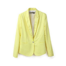Casual Slim Solid Women Suit Blazer Women C y Color Jacket Coat Single Button Work Suit Outwear With Lining Vogue EF8