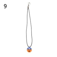Cute Emoji Picture Pendant Necklace Leather Chain Emoticons Cabochon Collars for Women Fine Jewelry EF8