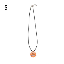 Cute Emoji Picture Pendant Necklace Leather Chain Emoticons Cabochon Collars for Women Fine Jewelry EF8