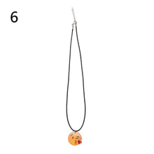 Cute Emoji Picture Pendant Necklace Leather Chain Emoticons Cabochon Collars for Women Fine Jewelry EF8