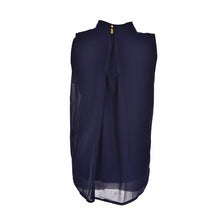 S-XL Women Chiffon Tank Top Tees Navy Sleeveless T Shirt Solid Color Lady Casual Vest Tops T-Shirt EF8