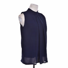 S-XL Women Chiffon Tank Top Tees Navy Sleeveless T Shirt Solid Color Lady Casual Vest Tops T-Shirt EF8