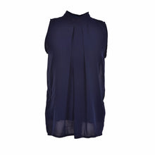 S-XL Women Chiffon Tank Top Tees Navy Sleeveless T Shirt Solid Color Lady Casual Vest Tops T-Shirt EF8