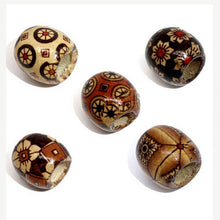 100Pcs Mixed Painted Wood Spacer Beads Fit Charm Bracelet EF8