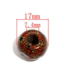 100Pcs Mixed Painted Wood Spacer Beads Fit Charm Bracelet EF8