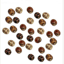 100Pcs Mixed Painted Wood Spacer Beads Fit Charm Bracelet EF8