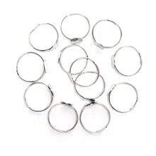 10PCS Dia 8mm Adjustable Silver Plated Flat Ring jewelry Findings Pad Bases Blanks Accessories EF8