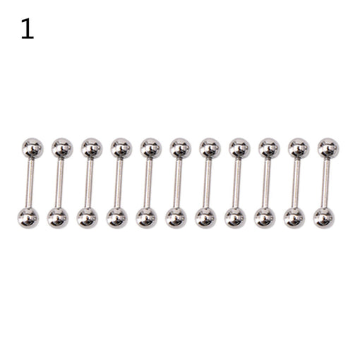 10PCS Stainless steel Ball Tongue Navel Nipple Barbell Rings Bars Body Piercing Sexy EF8