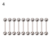 10PCS Stainless steel Ball Tongue Navel Nipple Barbell Rings Bars Body Piercing Sexy EF8
