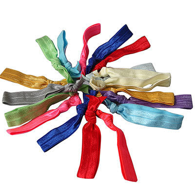 10Pcs Attractive Multi Color Knot Elastic Hair Tie Hairb  Rubber B  Ponytail g Headb  EF8
