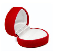 10Pcs Romantic Elegant Simplicity Durable Lid Open Red Heart Shape Ring Boxes Velvet   Flock Gift Boxes Jewelry Supplies EF8