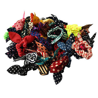 10Pcs Lots Cute Sweet Girl Elastic Hair B  Ponytail Holder R om Color Women Headwear EF8