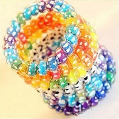 10Pcs women Girl Hairb  Headb  Telephone Cord Elastic Ponytail Holders Hair Ring Scrunchies For Girl Rubber B  Tie EF8