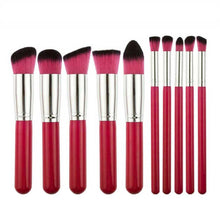 10pc Makeup Brushes Set Pro Powder Blush Foundation Eyeshadow Eyeliner Lip Colorful Cosmetic Brush Kit Beauty Tool EF8