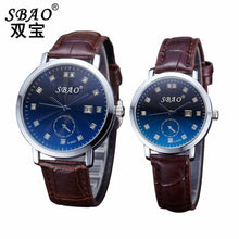 12 Styles Couple Lovers Watch Auto Date Calendar Quartz Movement Leather Strap Wristwatches Relogio Masculino EF8