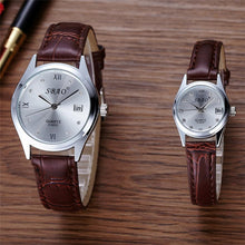 12 Styles Couple Lovers Watch Auto Date Calendar Quartz Movement Leather Strap Wristwatches Relogio Masculino EF8