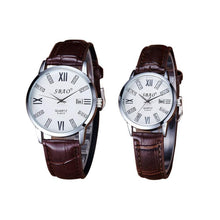 12 Styles Couple Lovers Watch Auto Date Calendar Quartz Movement Leather Strap Wristwatches Relogio Masculino EF8