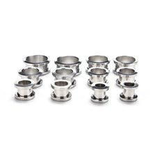 12Pcs Surgical Stainless Steel Screw-Fix Flesh Tunnels Ear Plugs 316L Ear Exp ers EF8