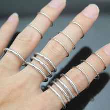 16pc Stylish Punk Stackable Plain B  Above Knuckle Midi Finger Ring  EF8
